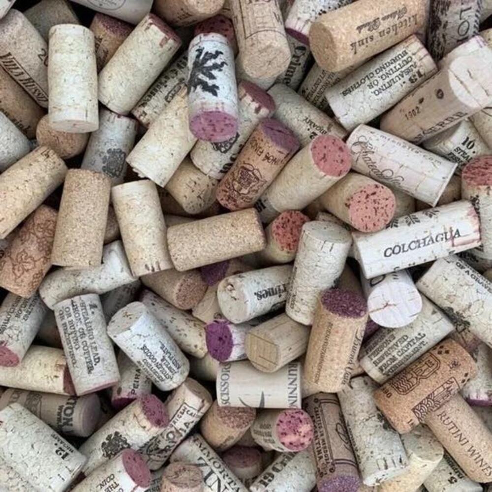 100 NATURAL WINE CORKS — Variety of Red + White Bottles!! Upcycled Art Crafting
